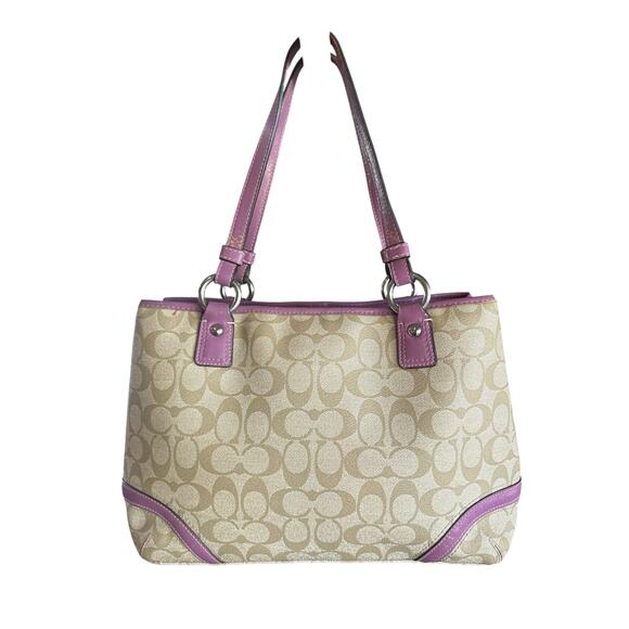 Coach Tan and Pink Crossbody Bag - Picture 5 of 13